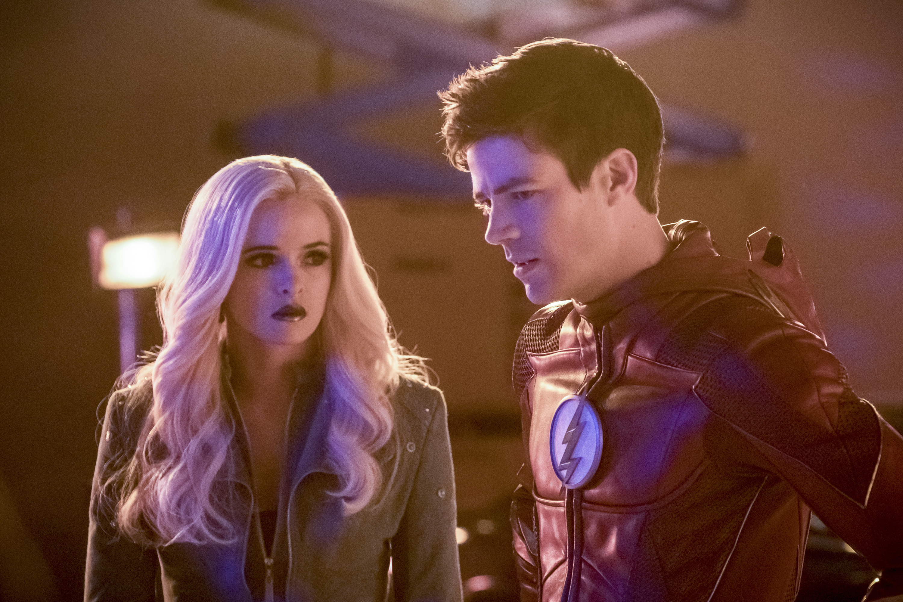 Pictured (L-R): Danielle Panabaker as Caitlin Snow/Killer Frost and Grant G...